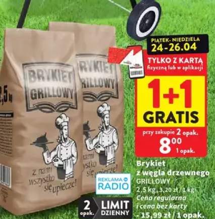 Brykiet z węgla drzewnego grillowy 2,5kg