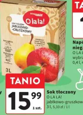 Sok tłoczony Olala! jabłkowo-gruszkowy 3l
