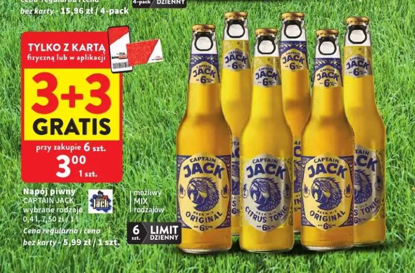 Napój piwny Captain Jack wybrane rodzaje