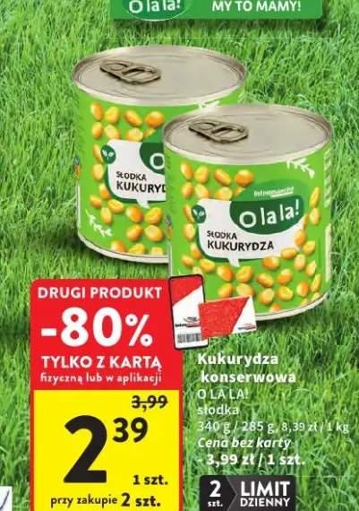 Kukurydza konserwowa słodka O la la!