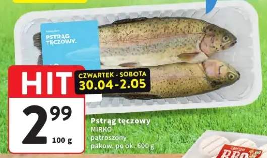Pstrąg tęczowy Mirko patroszony