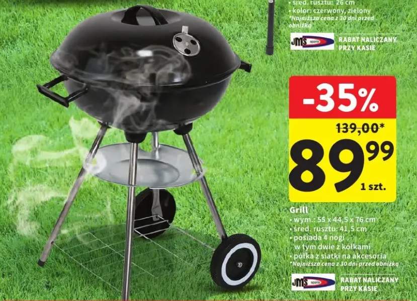 Grill węglowy 55x44,5x76cm