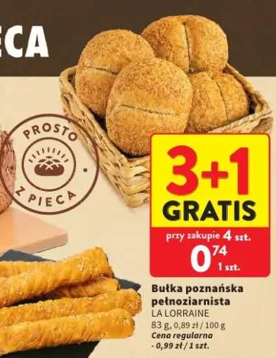 Bułka poznańska pełnoziarnista La Lorraine