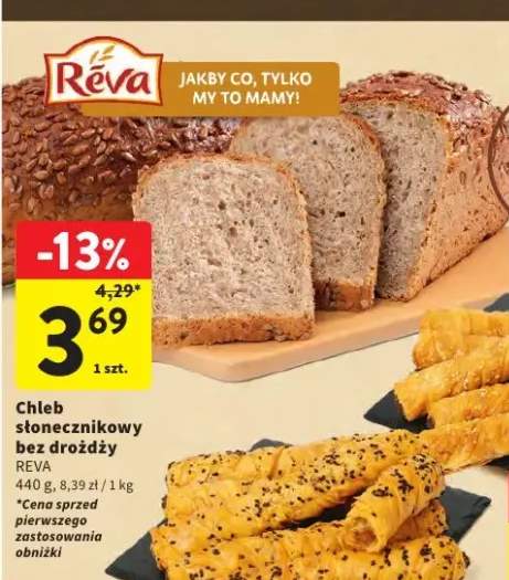 Chleb słonecznikowy bez drożdży Reva