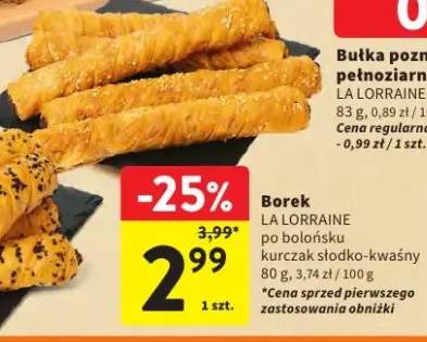 Borek po bolońsku kurczak słodko-kwaśny La Lorraine