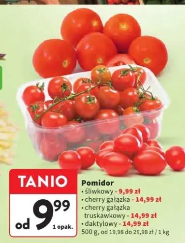 Pomidor cherry gałązka truskawkowy