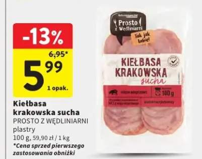 Kiełbasa krakowska sucha Prosto z Wędliniarni plastry