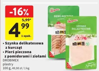 Szynka delikatesowa z kurcząt Drobimex plastry