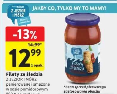 Filety ze śledzia Z Jezior i Mórz panierowane i smażone w sosie pomidorowym
