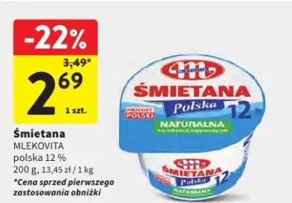 Śmietana polska Mlekovita 12%