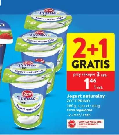 Jogurt naturalny Zott Primo