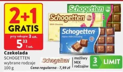 Czekolada Schogetten wybrane rodzaje