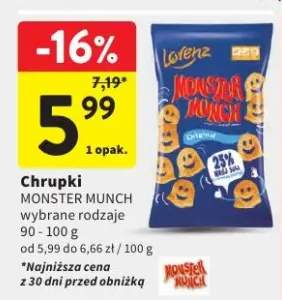 Chrupki Monster Munch Lorenz wybrane rodzaje