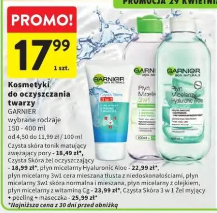 Kosmetyki do oczyszczania twarzy Garnier