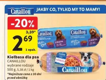 Kiełbasa dla psa Canaillou wybrane rodzaje