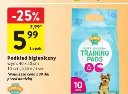 Podkład higieniczny Cooper & Pals 40x50cm