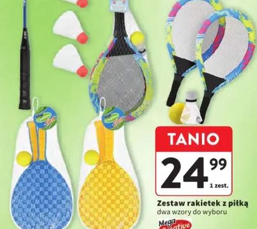 Zestaw rakietek z piłką Mega Creative dwa wzory do wyboru