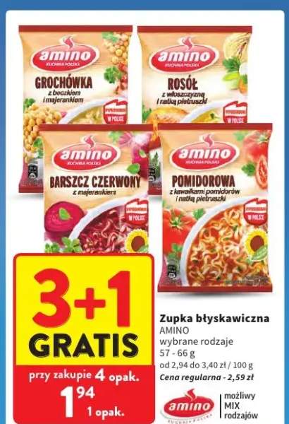 Zupka błyskawiczna Amino barszcz czerwony z majerankiem