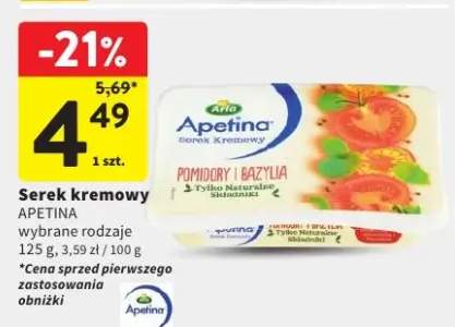 Serek kremowy Apetina z pomidorami i bazylią