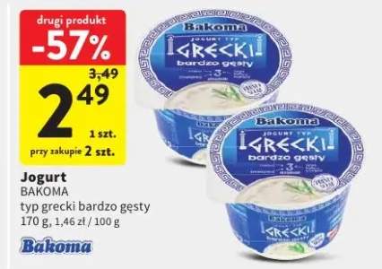 Jogurt typ grecki bardzo gęsty Bakoma