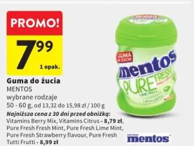 Guma do żucia Mentos Pure Fresh wybrane rodzaje