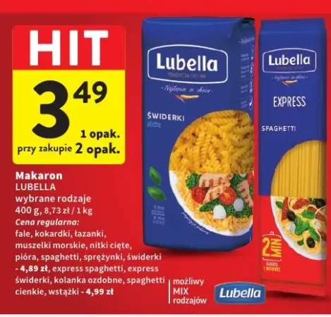 Makaron Lubella wybrane rodzaje