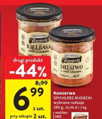 Konserwa Spichlerz Rusiecki wybrane rodzaje