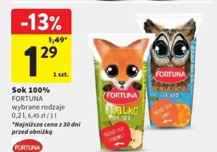 Sok 100% Fortuna jabłkowy