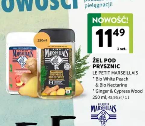 Żel pod prysznic Le Petit Marseillais Bio White Peach & Bio Nectarine