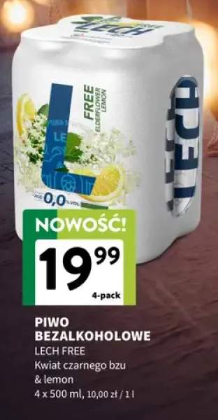 Piwo bezalkoholowe Lech Free kwiat czarnego bzu & lemon
