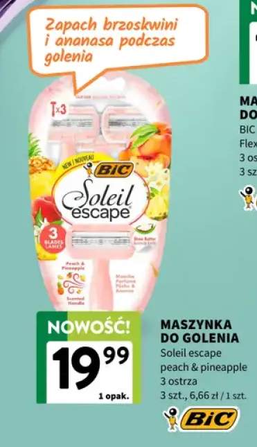 Maszynka do golenia BIC Soleil Escape peach & pineapple 3 ostrza