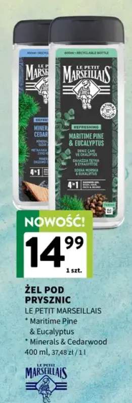 Żel pod prysznic Le Petit Marseillais Maritime Pine & Eucalyptus