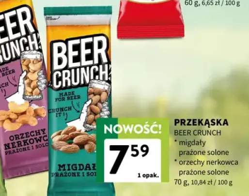 Przekąska Beer Crunch migdały prażone solone