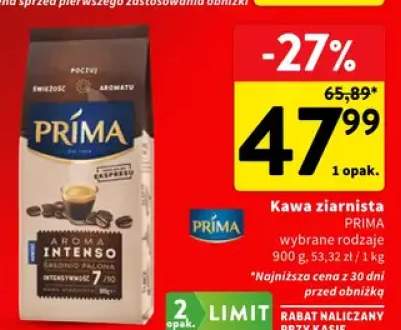 Kawa ziarnista Prima Aroma Intenso wybrane rodzaje