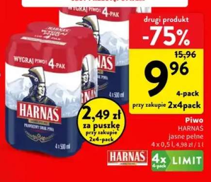 Piwo Harnas jasne pełne 4-pack