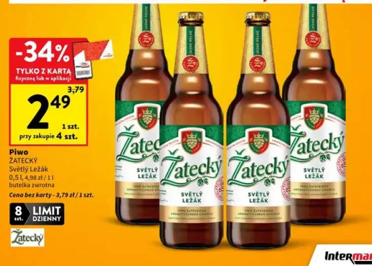 Piwo Żatecký Světlý Ležák butelka zwrotna