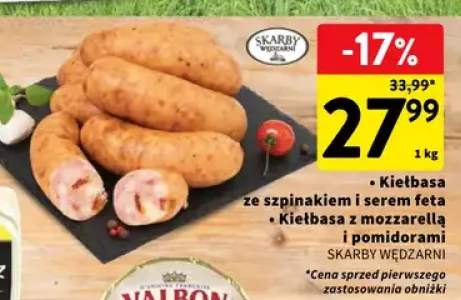 Kiełbasa z mozzarellą i pomidorami Skarby Wędzarni