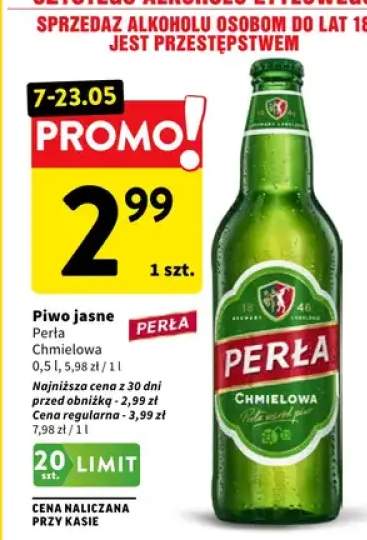 Piwo jasne Perła Chmielowa