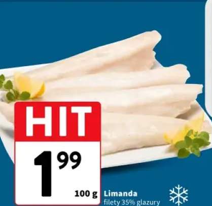 Limanda filety 35% glazury