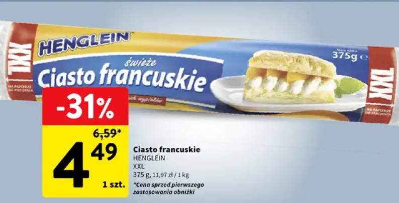 Ciasto francuskie Henglein XXL