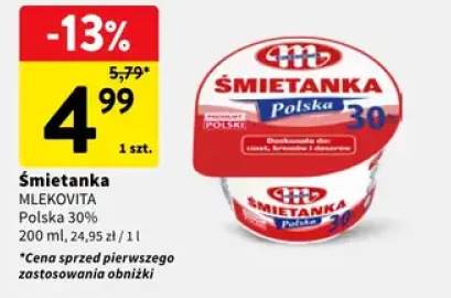 Śmietanka Polska 30% Mlekovita