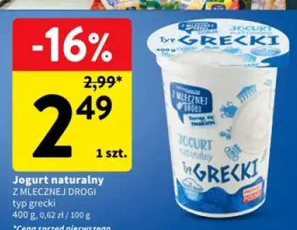 Jogurt naturalny Z Mlecznej Drogi typ grecki