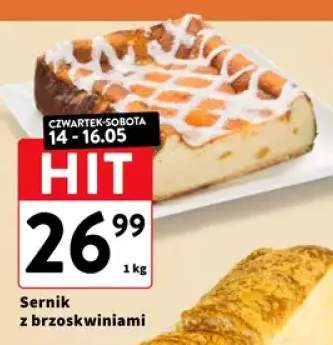Sernik z brzoskwiniami