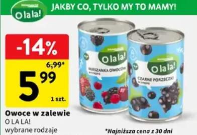 Owoce w zalewie O La La! czarne porzeczki