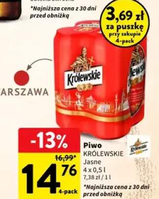 Piwo Królewskie Jasne 4-pack