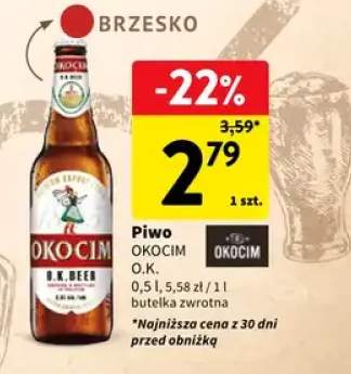 Piwo Okocim O.K. butelka zwrotna