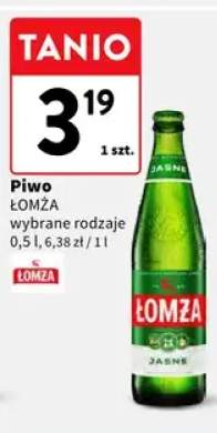Piwo Łomża jasne wybrane rodzaje
