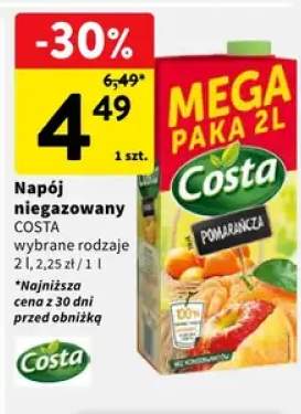 Napój niegazowany Costa wybrane rodzaje