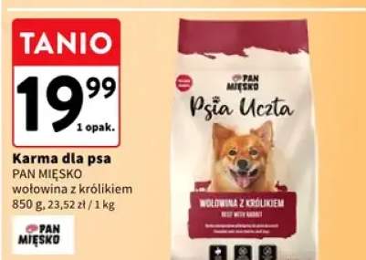 Karma dla psa Pan Mięsko Psia Uczta wołowina z królikiem