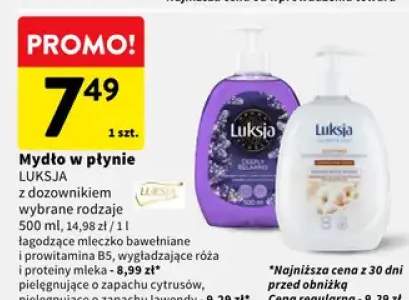 Mydło w płynie Luksja z dozownikiem pielęgnujące o zapachu lawendy